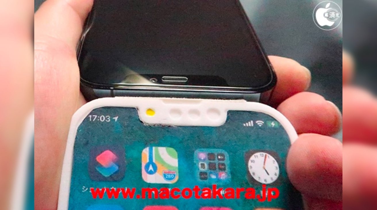 macotakara iphone 13 mockup xl - ماکت آیفون ۱۳ ناچ کوچک این گوشی را به نمایش می‌گذارد