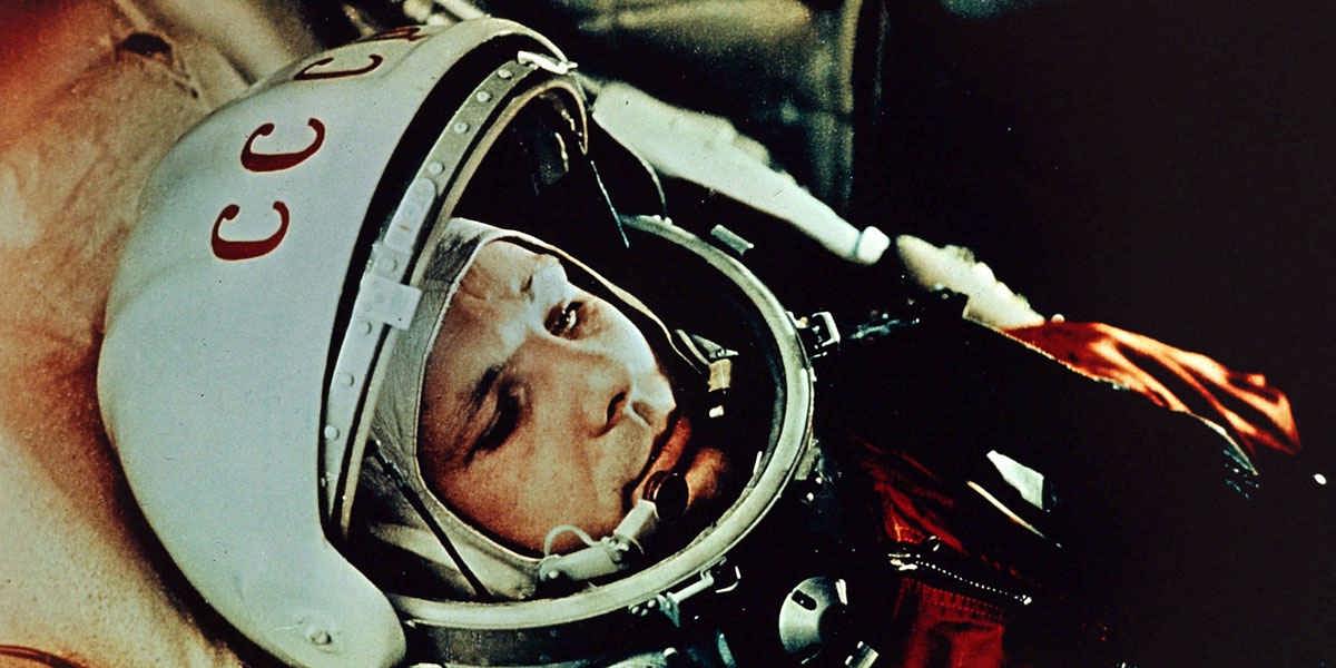یوری گاگارین در فضاپیمای وستوک ۱