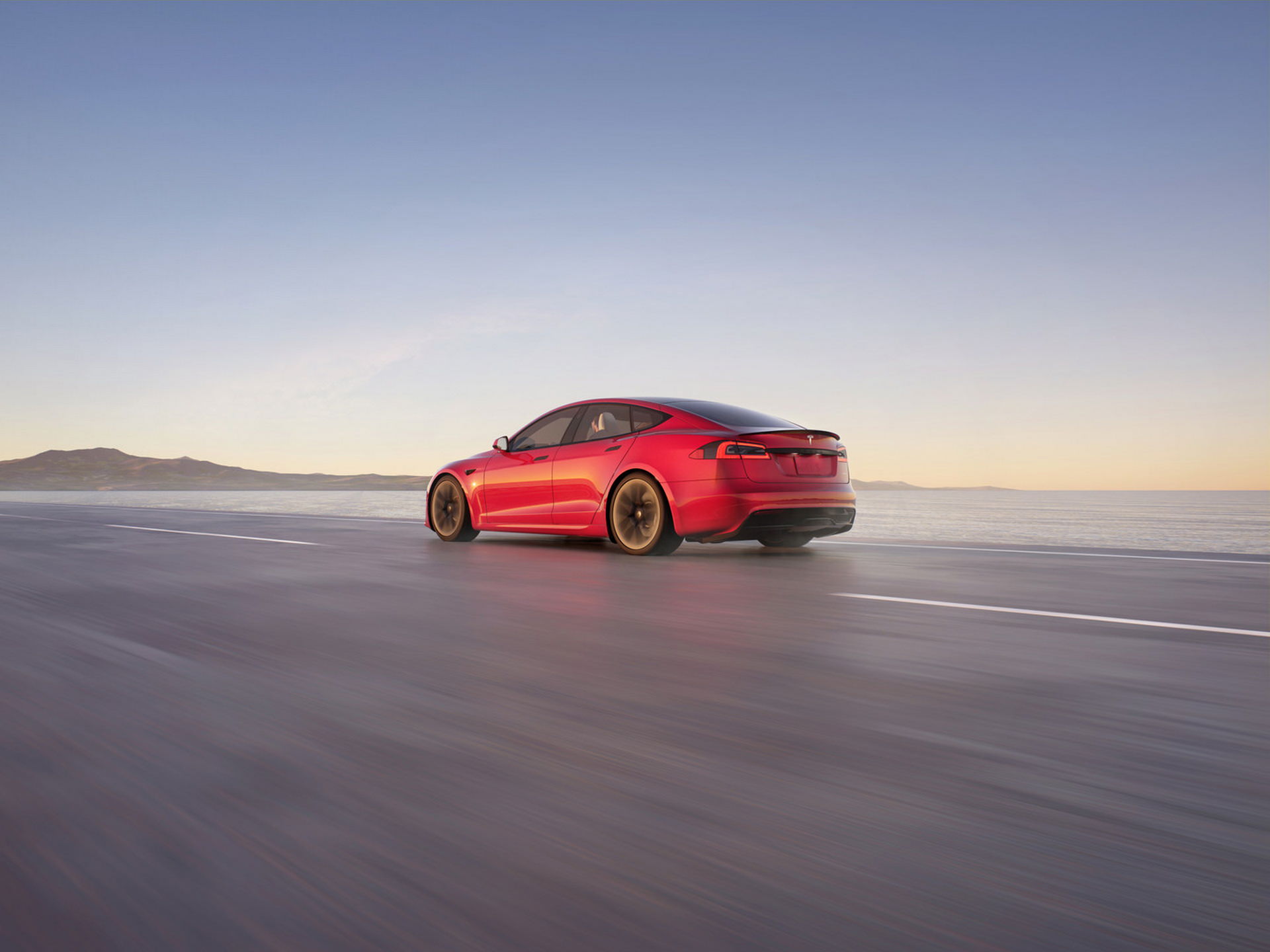 تسلا مدل اس / Tesla Model S قرمز رنگ