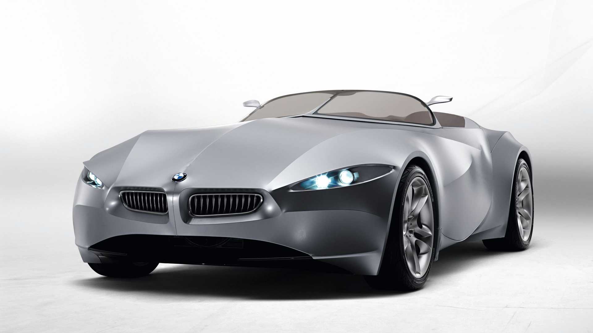 نمای سه چهارم خودروی مفهومی روباز بی ام و گینا / BMW GINA concept convertible با بدنه پارچه ای 