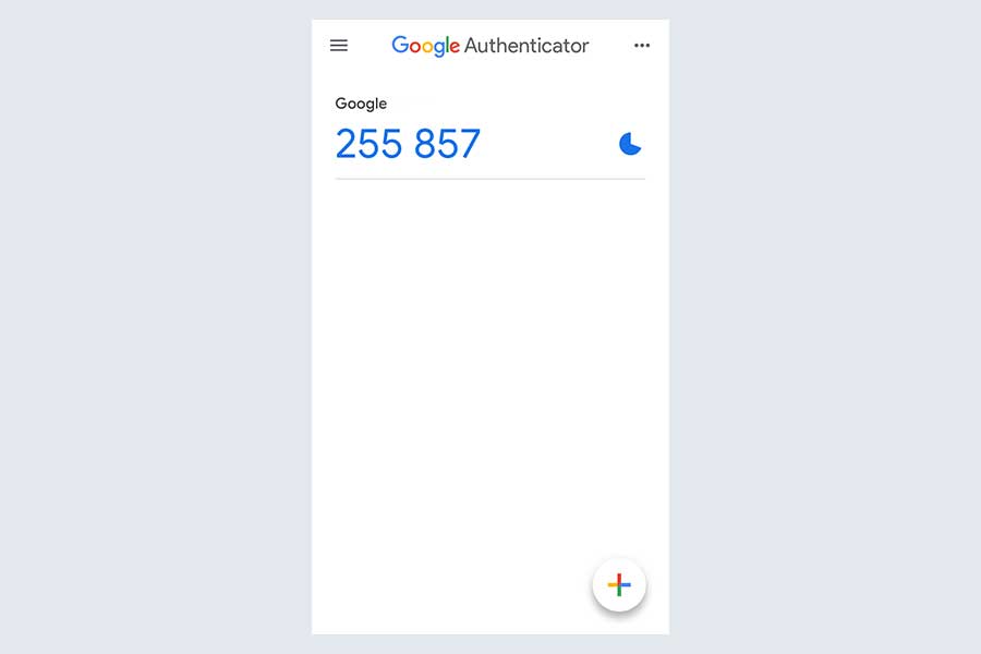 اضافه کردن اکانت به google authenticator