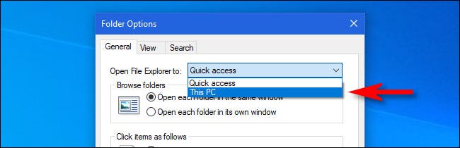 آموزش جایگزین کردن This PC به جای Quick Access در ویندوز 10 - 3