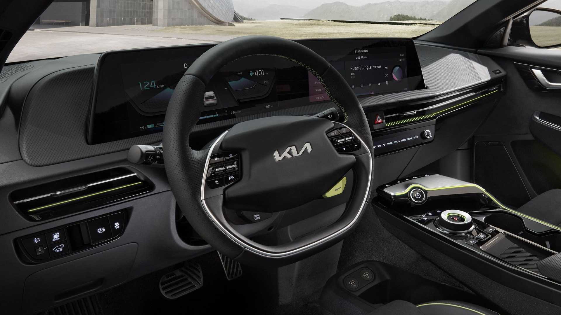 کابین و داشبورد کراس اور برقی کیا ای وی 6 / 2022 Kia EV6 crossover