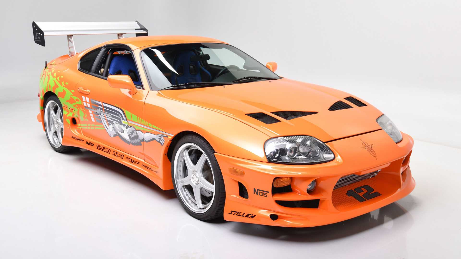 نمای جلو تویوتا سوپرا فیلم سریع و خشن / Fast & Furious Toyota Supra نارنجی رنگ