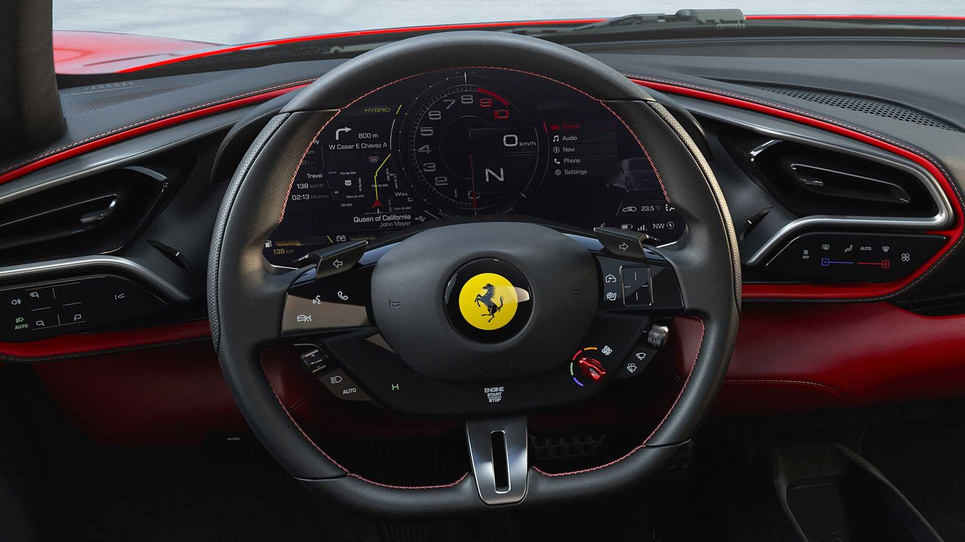 Ferrari 256 GTB نمای فرمان  فراری 256 پلاگین هیبرید