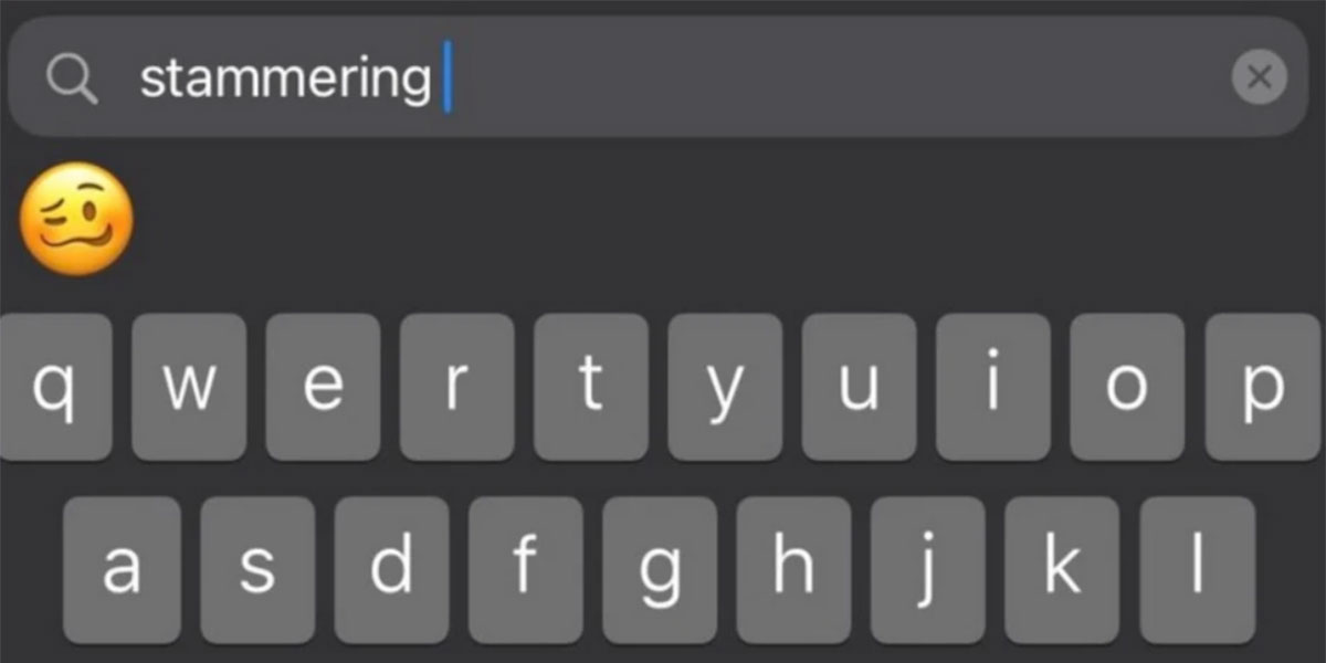 ایموجی stammering