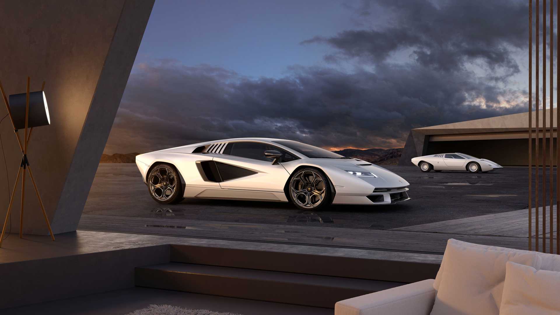 Lamborghini Countach لامبورگینی کانتاش 2021 نمای ترکیبی