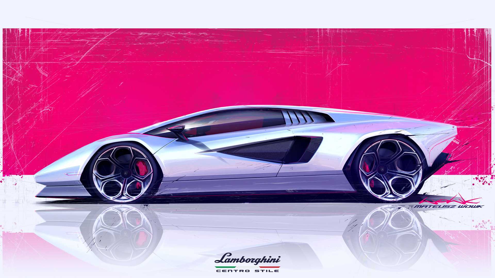 Lamborghini Countach لامبورگینی کانتاش 2021 طرح اولیه