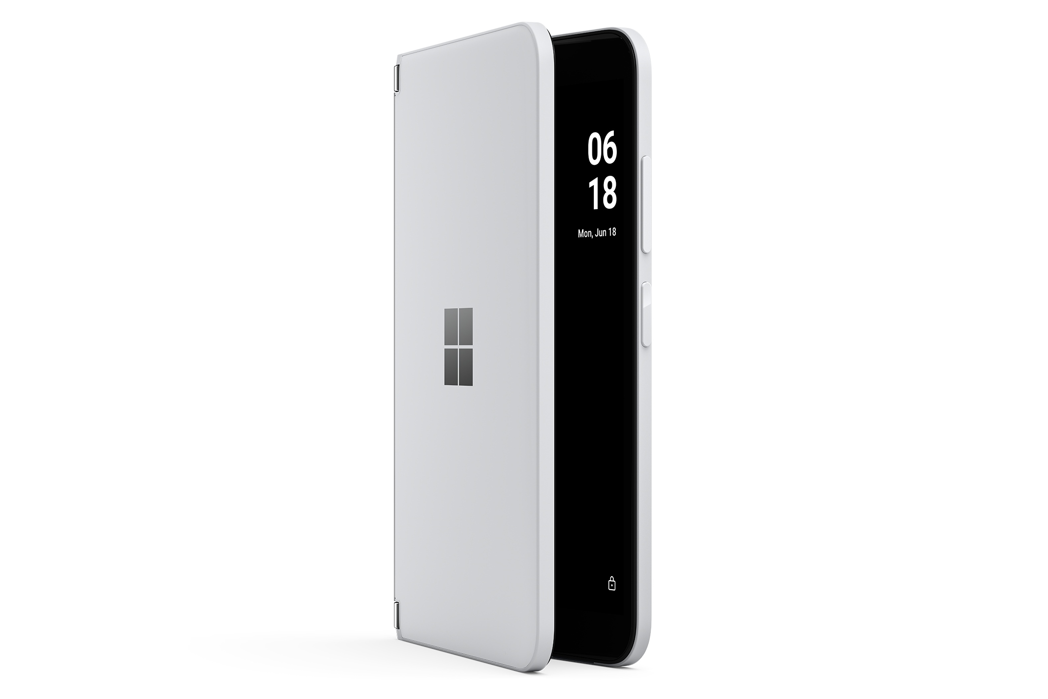 نمای جانبی گوشی موبایل سرفیس دوئو 2 مایکروسافت / Microsoft Surface Duo 2 سفید