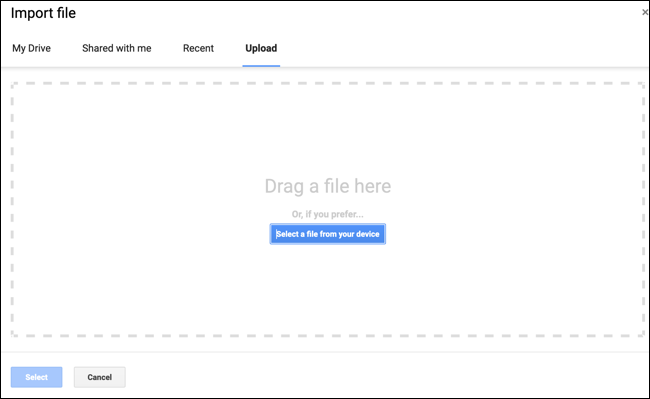 وارد کردن فایل‌های مختلف به گوگل شیتس