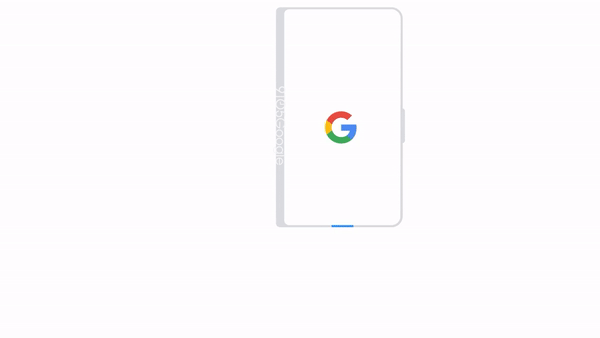 Animation of how to place the SIM card in Google Pixel Folder