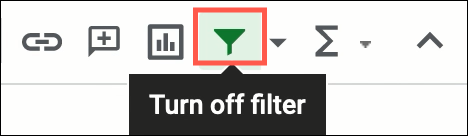 فیلتر کردن در گوگل شیت