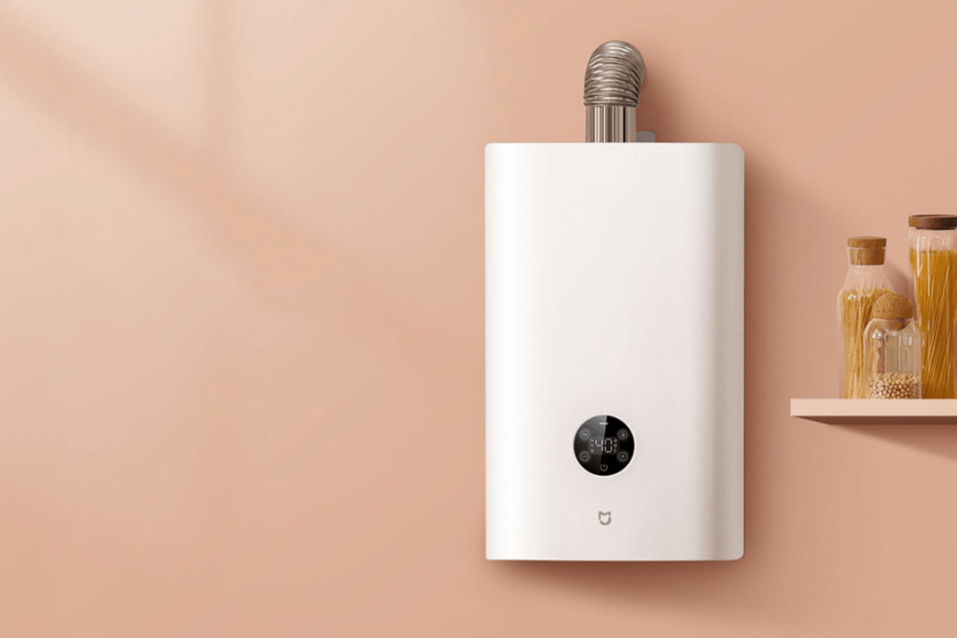 Xiaomi Meijia smart water heater on the wall