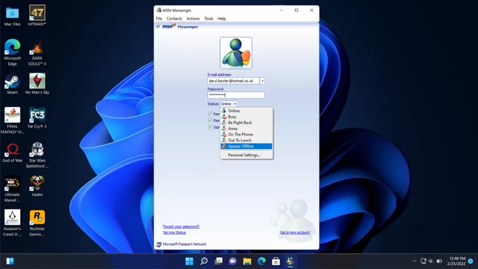 MSN Messenger در ویندوز 12