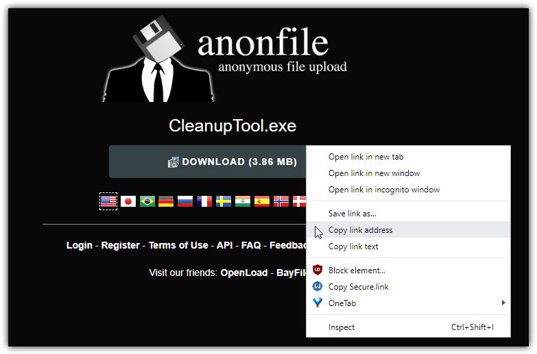 وب سایت آپلود فایل رایگان AnonFile