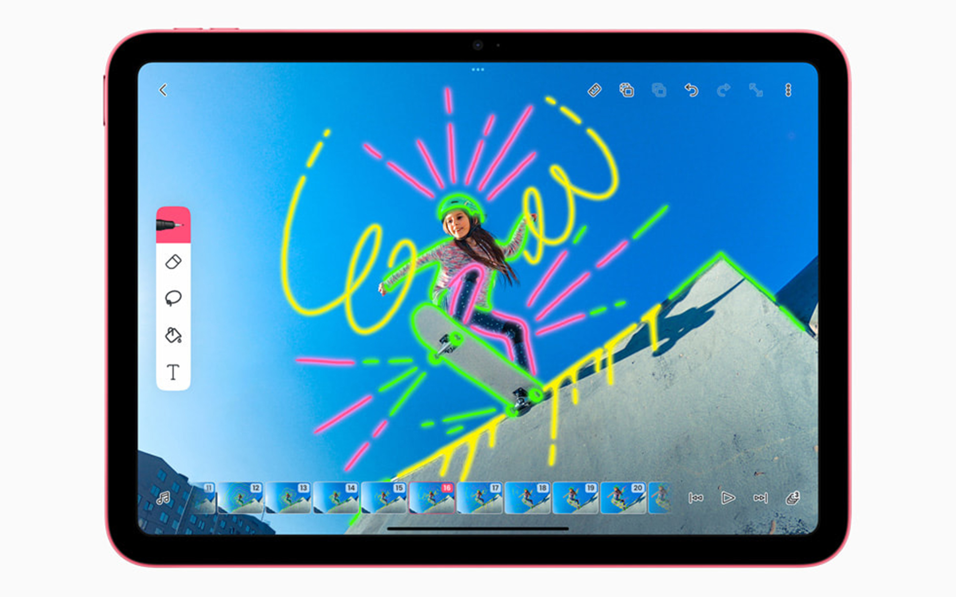 Image editing page of the 10th generation Apple iPad