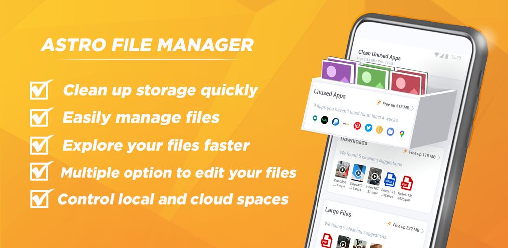 برنامه مدیریت فایل ASTRO File manager