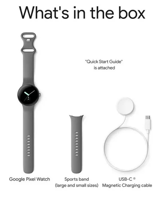 Pixel watch box contents