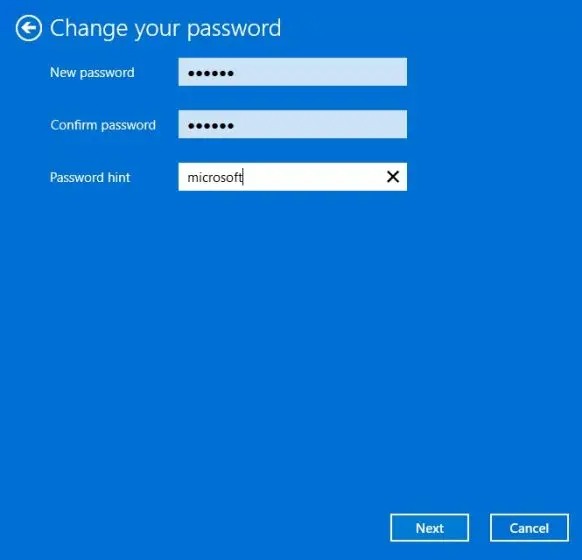 تغییر رمز عبور در ویندوز 11 برای کاربرانی که رمز عبور فعلی را می‌دانند