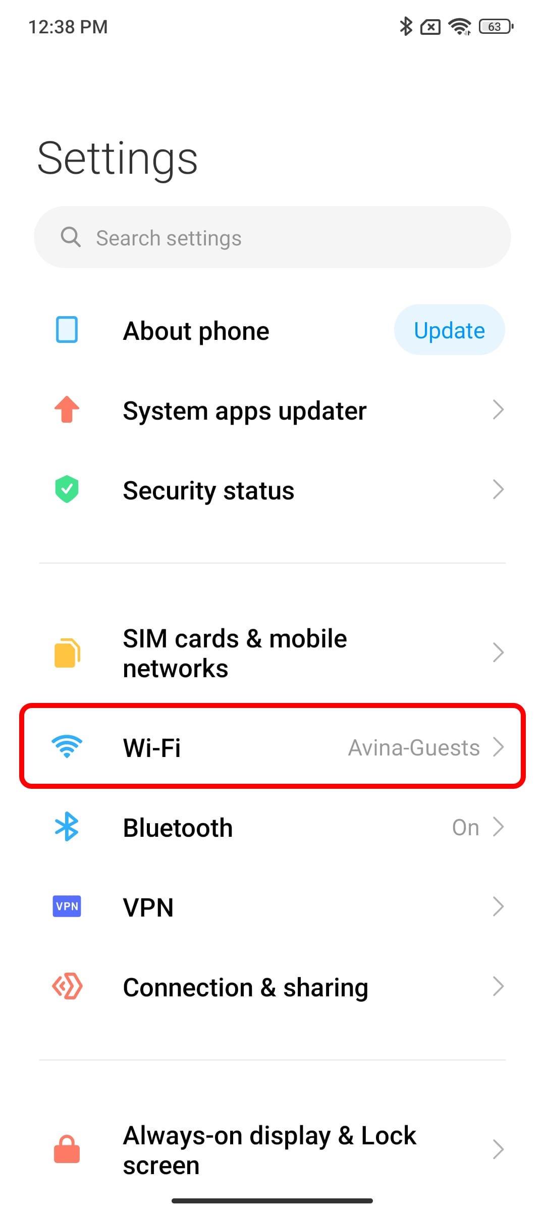 The first step is to find the Wi-Fi password on the Xiaomi phone