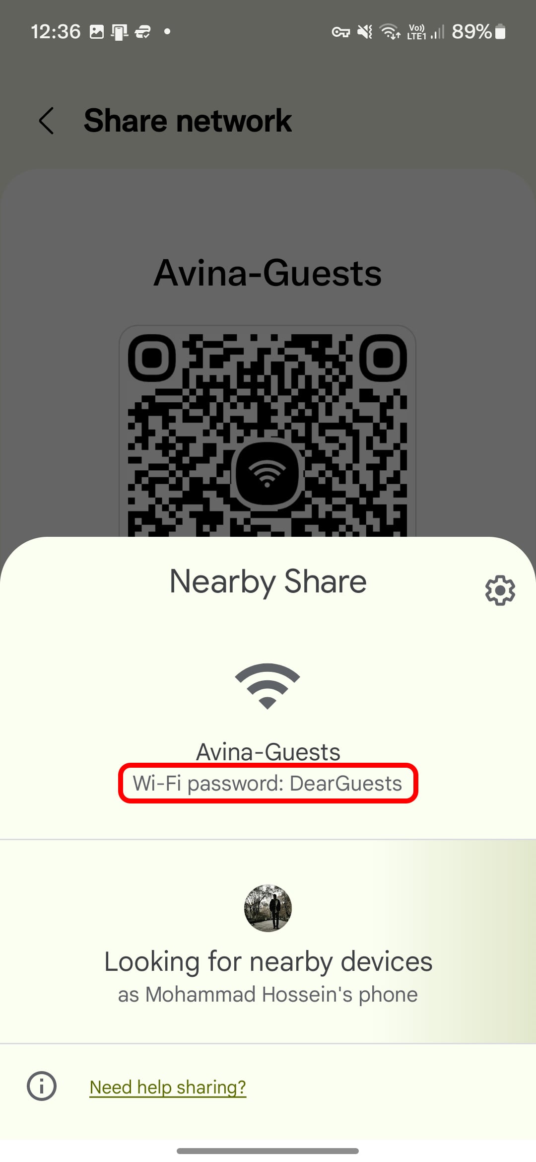 The sixth step is to find the Wi-Fi password on the Samsung phone
