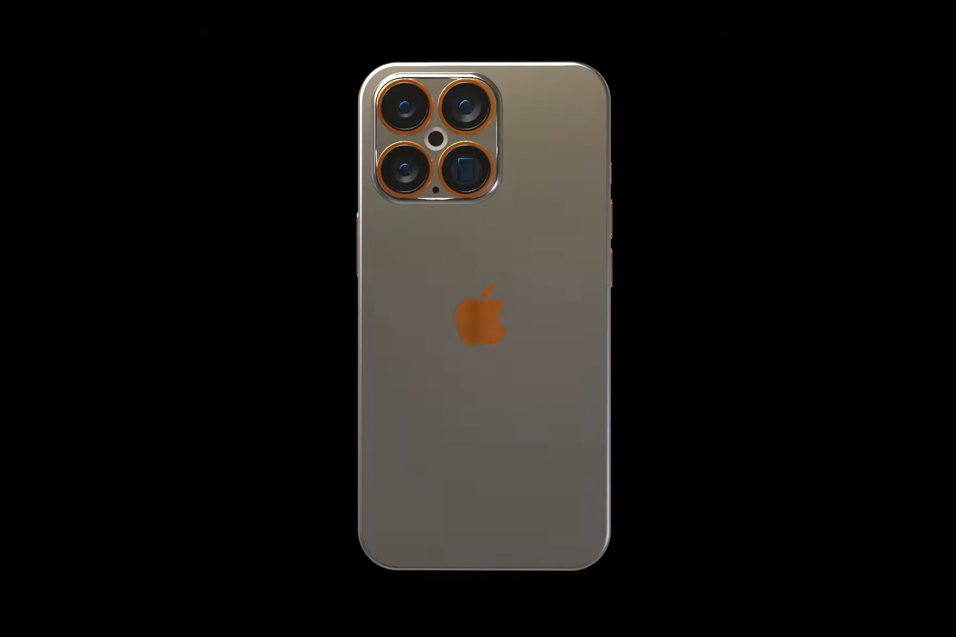 iPhone 15 Ultra / iPhone 15 Pro Max Apple Unofficial Gold Back Panel Rendering