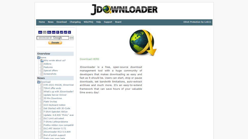 برنامه مدیریت دانلود JDownloader