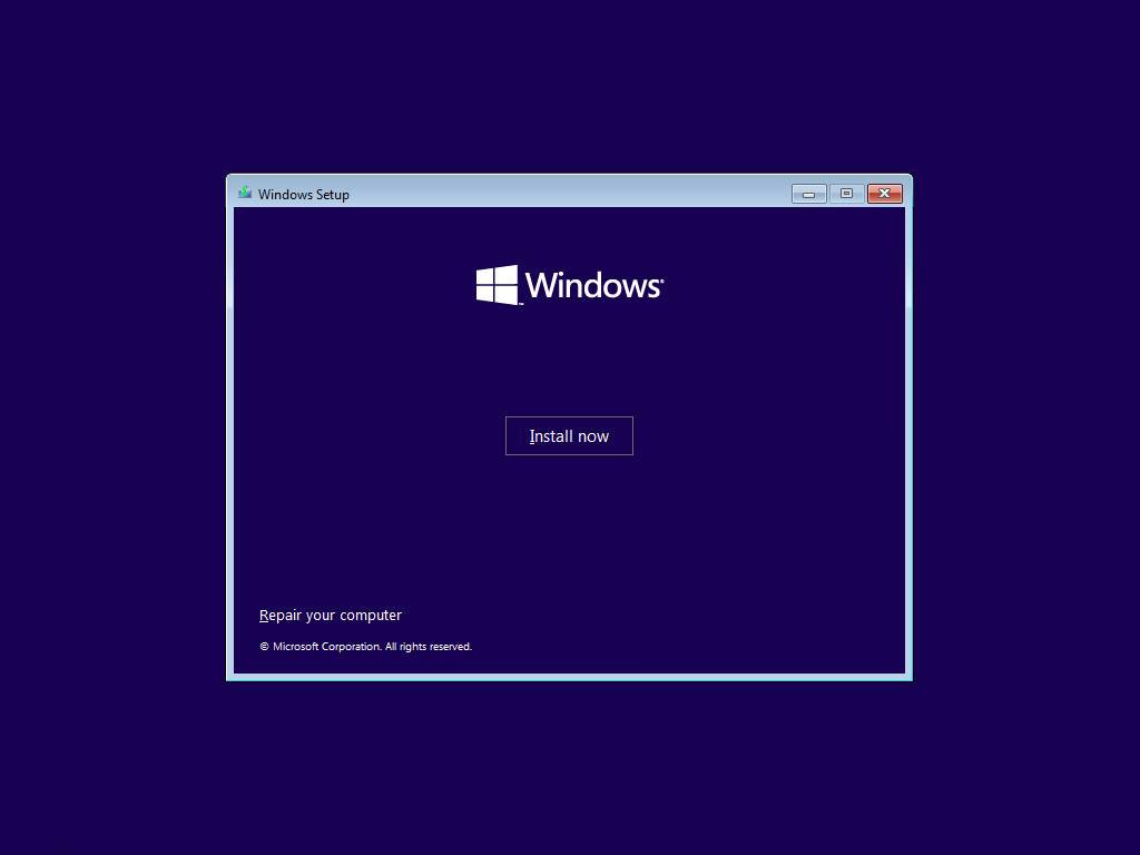 صفحه Install Now در فرآیند نصب ویندوز ۱۱ مایکروسافت