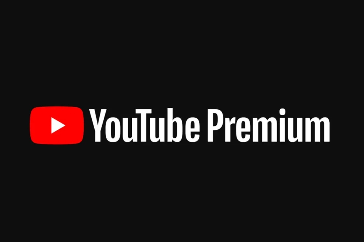 لوگو یوتیوب پریمیوم Youtube Premium در پس زمینه مشکی