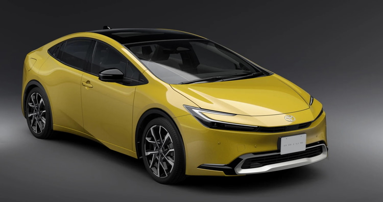 خودروی پریوس 2023 تویوتا زرد