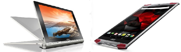 Tablettes Acer Predator et Lenovo Yoga avec processeurs Intel