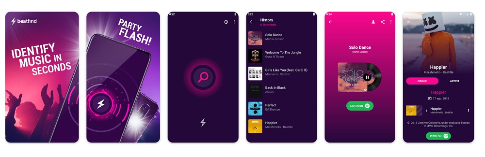 Beatfind Music Recognition app