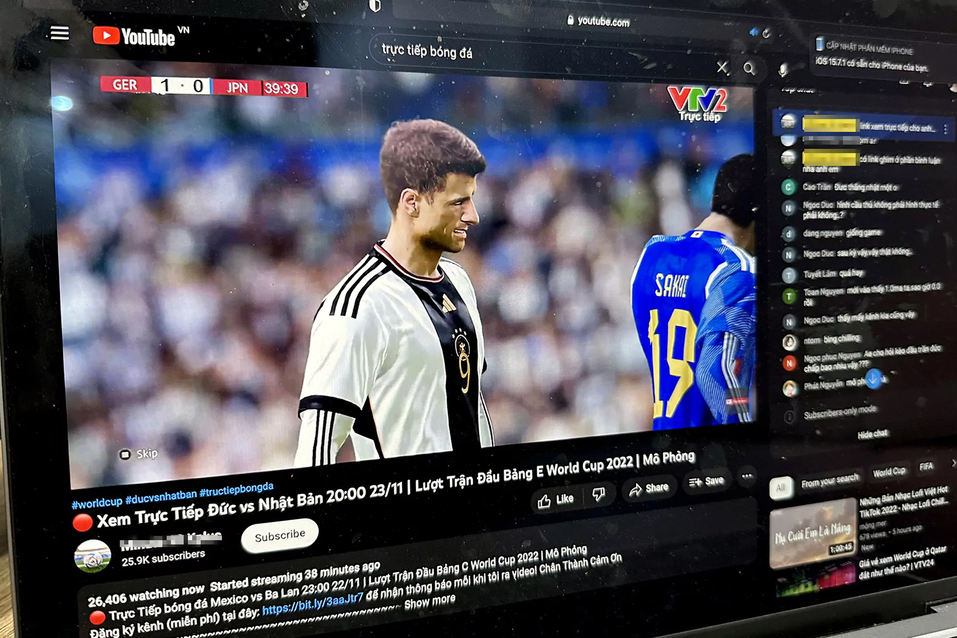 fifa 23 game stream youtube laptop