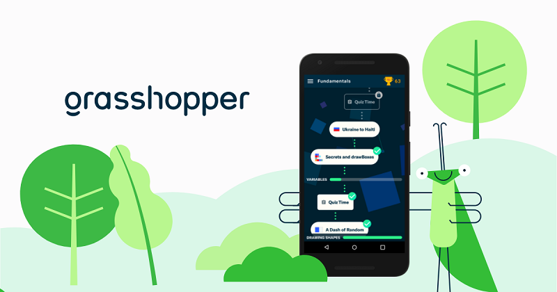 بهترین اپلیکیشن های آموزش برنامه نویسی-grasshopper.