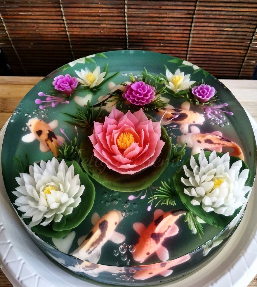 کیک های ژله ای مختلف با طرح های سه بعدی جذاب