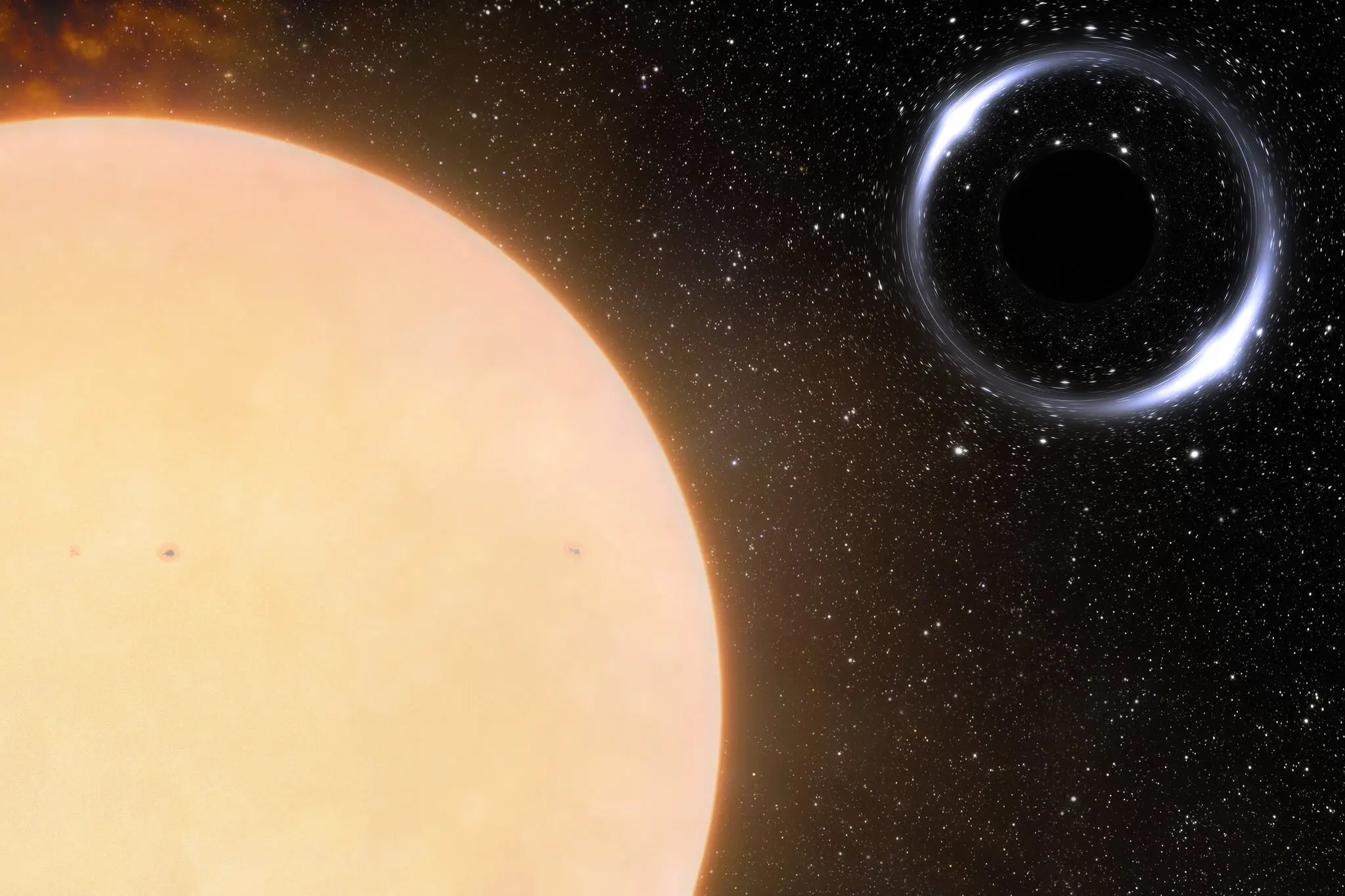 nearest known black hole its companion star