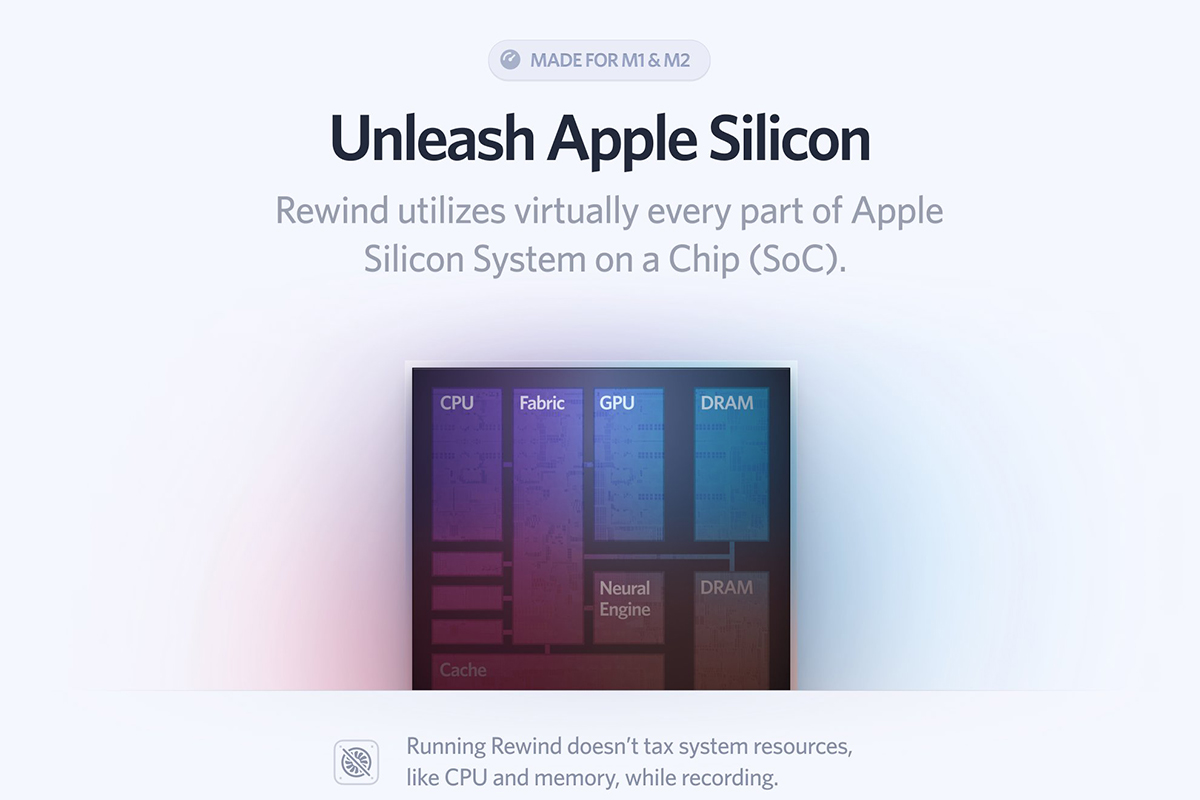 تراشه اپل سیلیکون برای نرم‌افزار Rewind