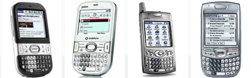 Vieux téléphones Palm avec processeurs Intel