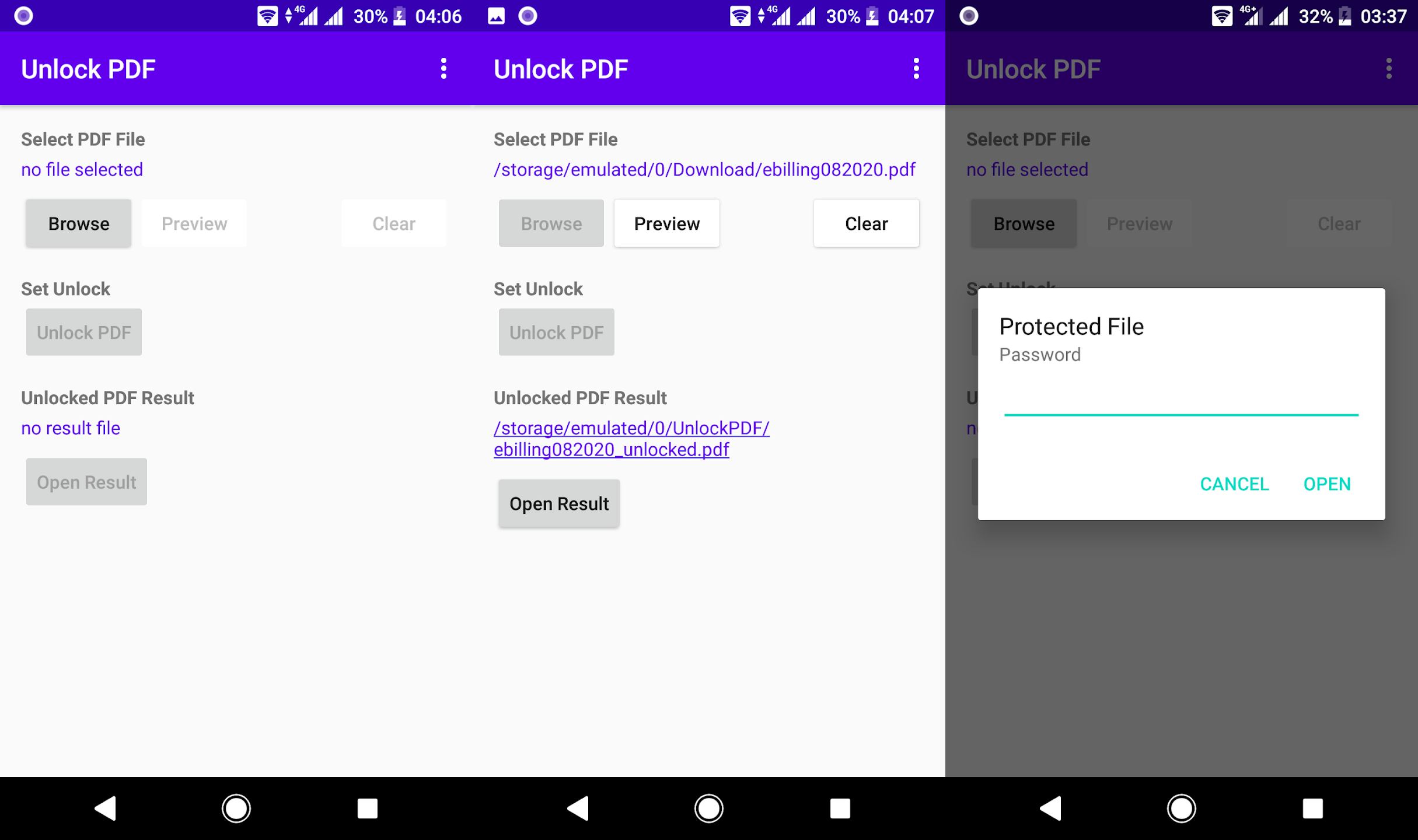 Android Unlock PDF application