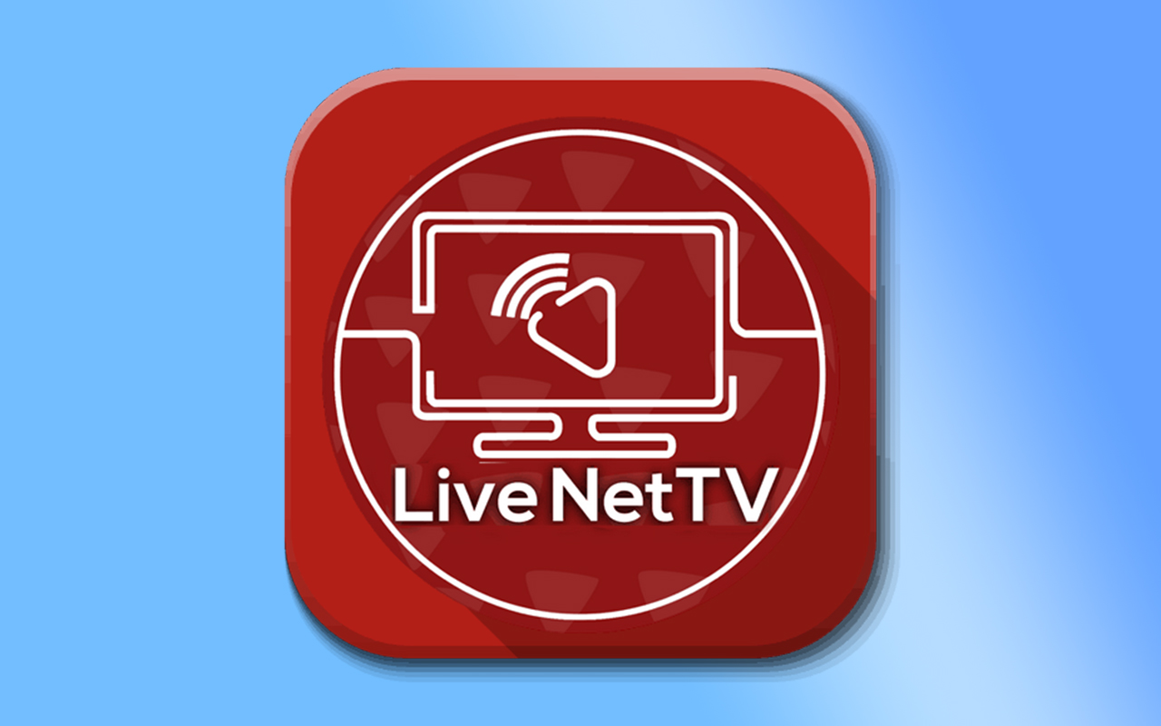 لوگوی قرمز رنگ اپلیکیشن تماشای فوتبال LiveNetTV