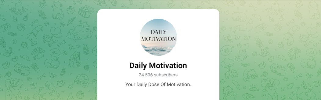 کانال تلگرام Daily Motivation
