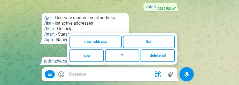 Telegram's DropMail temporary email bot
