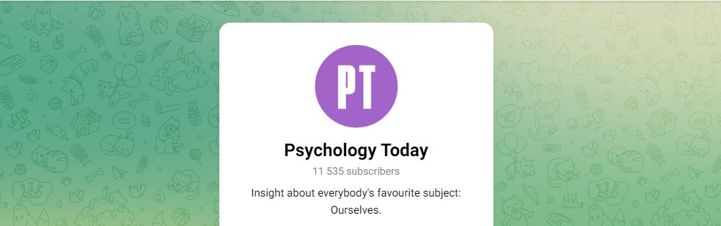 کانال تلگرام psychology today