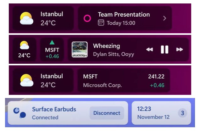 Windows 12 concept taskbar