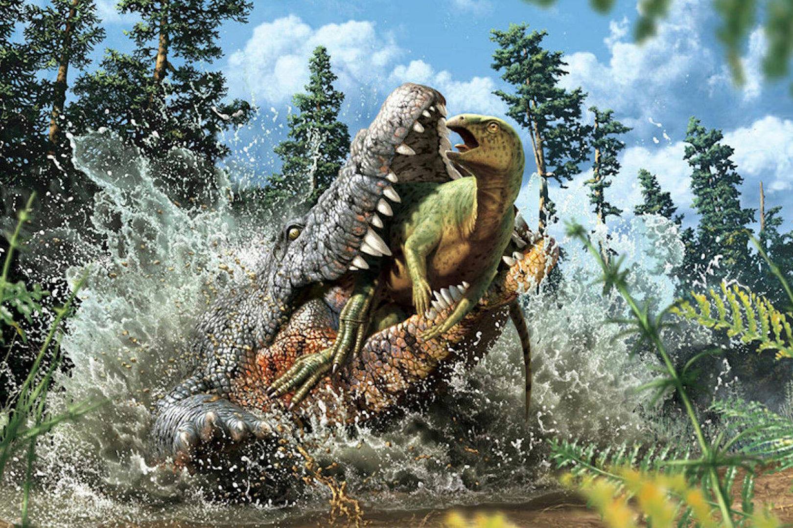 کشف کروکدیل غول‌پیکر از عصر کرتاسه که آخرین وعده غذایی‌اش دایناسور بود