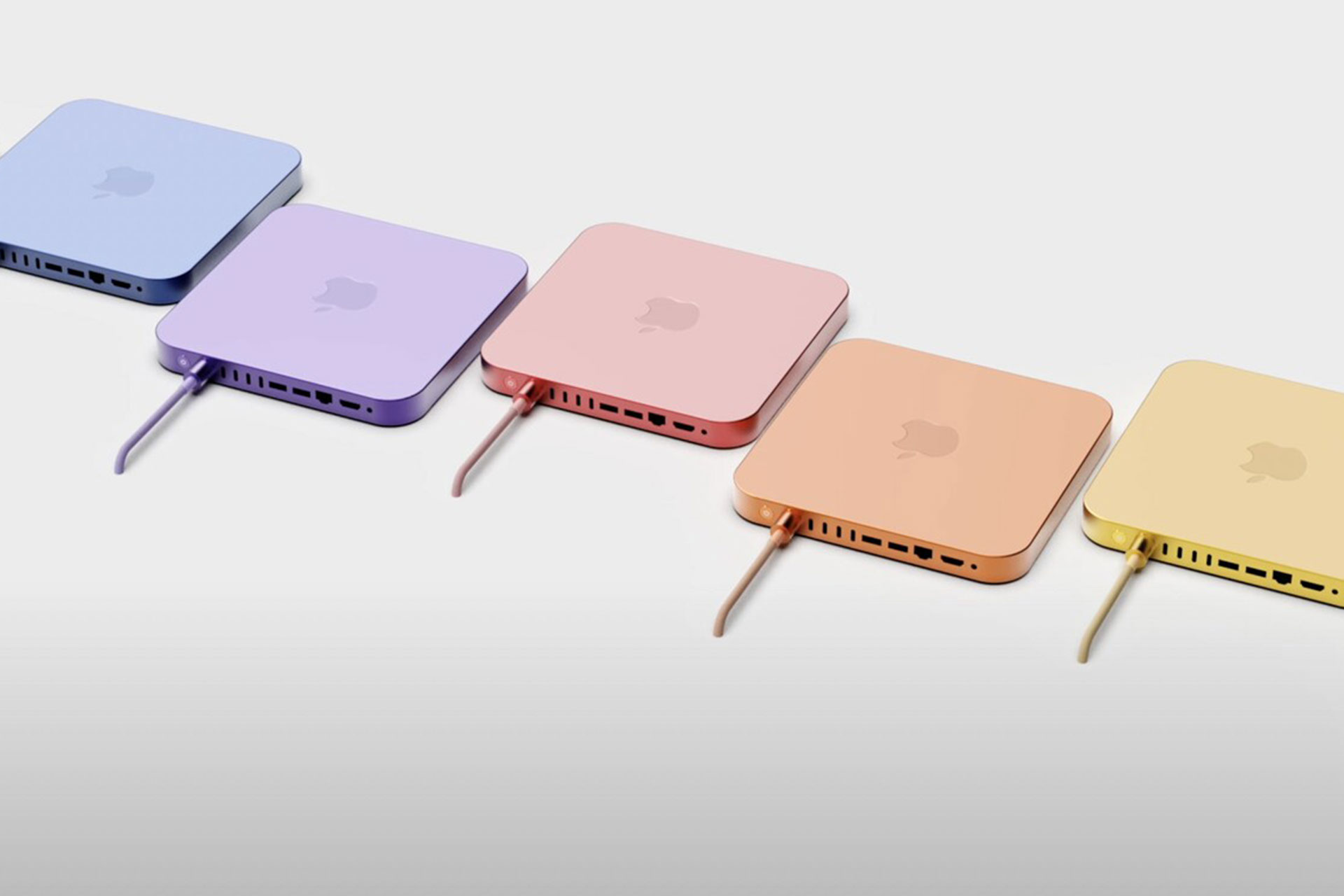 رندر مفهومی مک مینی اپل ۲۰۲۲ در رنگ‌های مختلف