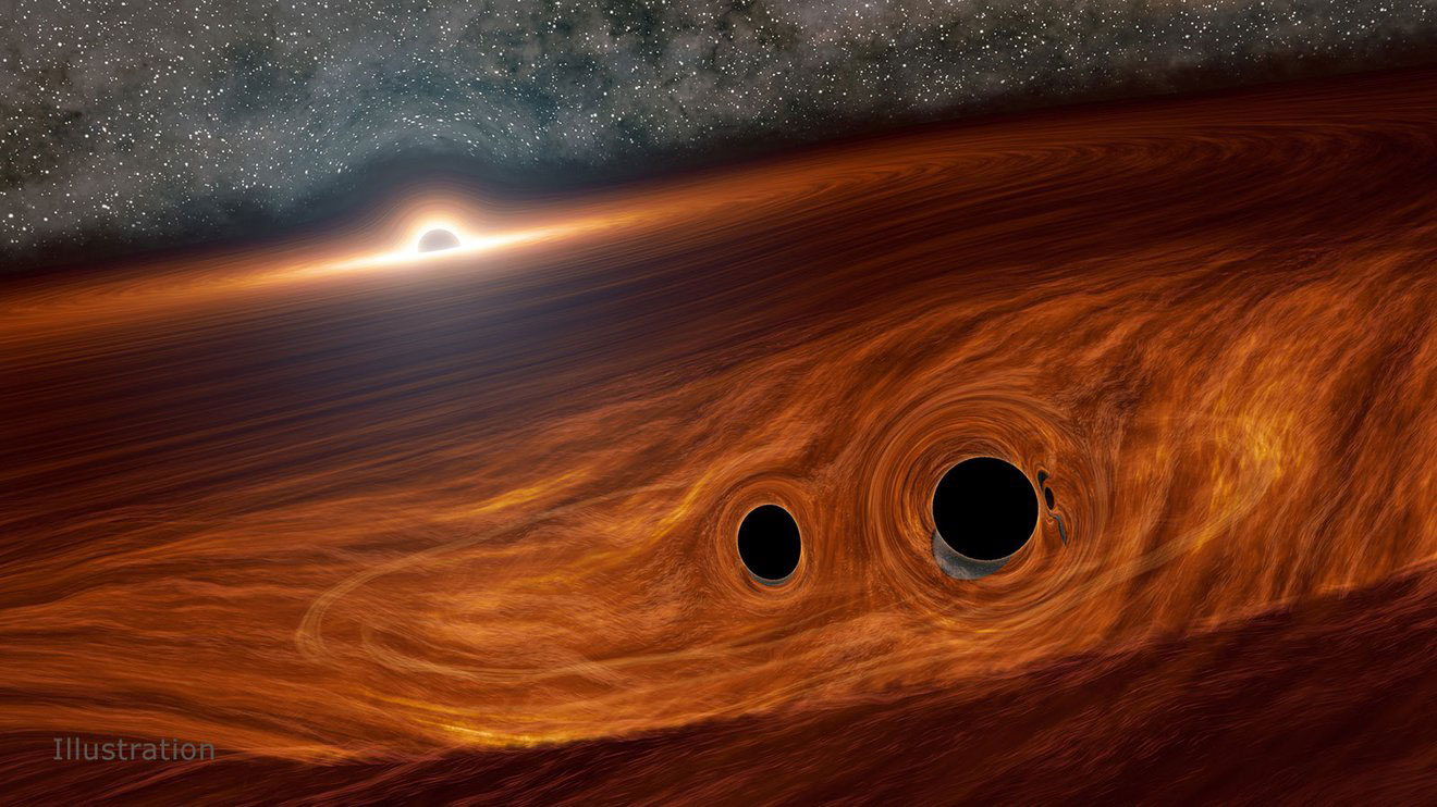 برخوردهای سیاه چاله‌ای عجیب در اطراف سیاه چاله‌ای غول‌آسا