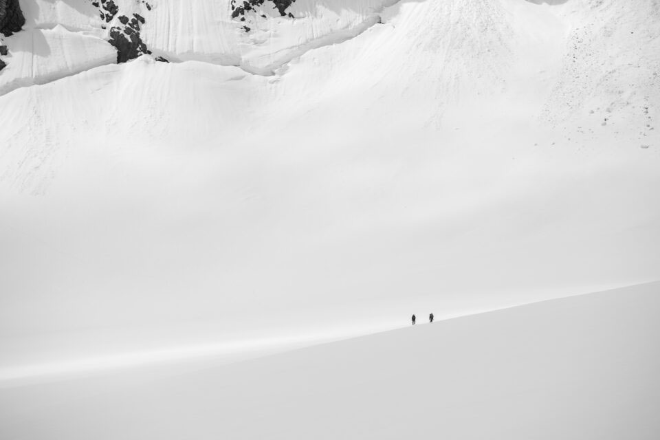 برف در عکاسی سیاه و سفید