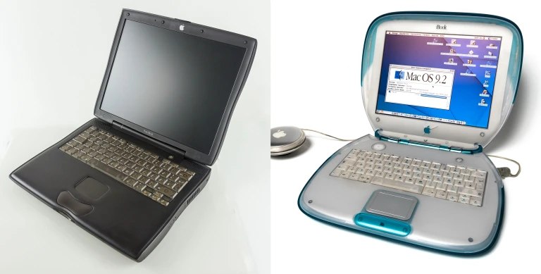 لپ تاپ تجاری و مصرف کننده اپل در کنار هم - مدل ۱۹۹۹