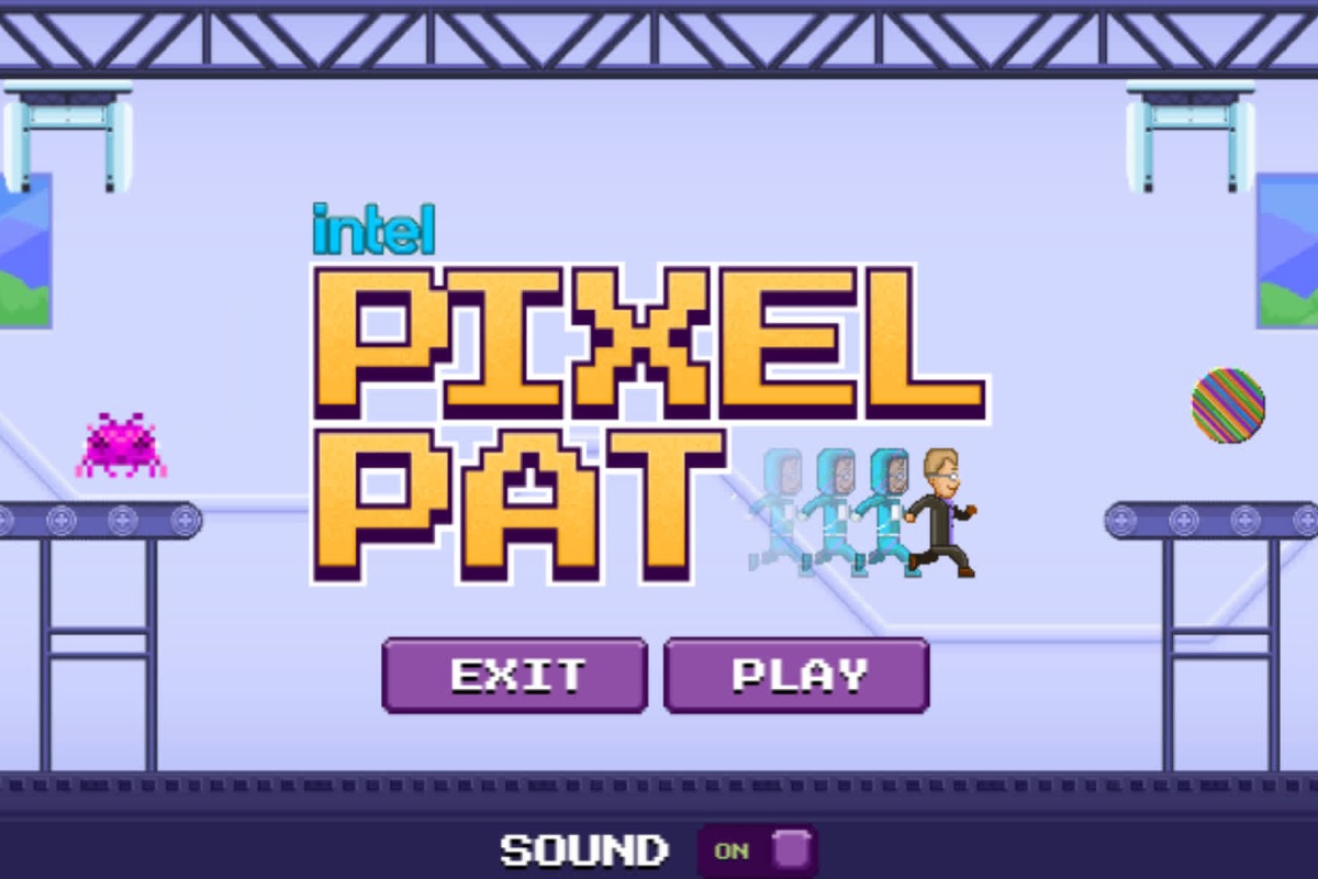 Pixel Pat، بازی آنلاین ‌هشت‌بیتی اینتل با شخصیت مدیرعامل این شرکت، منتشر شد
